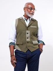 Joe Browns Green Striped Waistcoat - Image 3 of 7