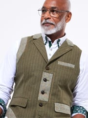 Joe Browns Green Striped Waistcoat - Image 6 of 7