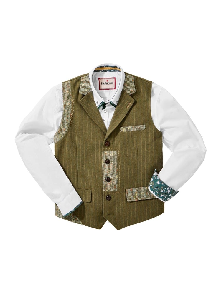 Joe Browns Green Striped Waistcoat - Image 7 of 7