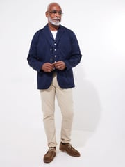 Joe Browns Blue Vintage Workwear Twill Blazer - Image 2 of 7