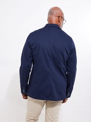 Joe Browns Blue Vintage Workwear Twill Blazer - Image 4 of 7