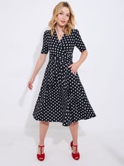 Joe Browns Black Polka Knee Jersey - Image 2 of 7