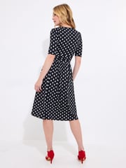 Joe Browns Black Polka Knee Jersey - Image 4 of 7