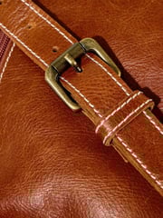Joe Browns Brown Studded Washed Leather Cross-Body Bag - Image 4 of 7