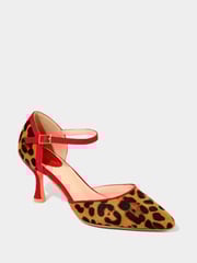Joe Browns Brown Vintage Leopard Print Heels - Image 2 of 7