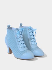Joe Browns Blue Vintage Boucle Lace-Up Ankle Boots - Image 3 of 4