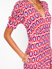 Boden Red Kristen Pleated Jersey Dress - Image 4 of 6