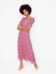 Boden Red Kristen Pleated Jersey Dress - Image 5 of 6