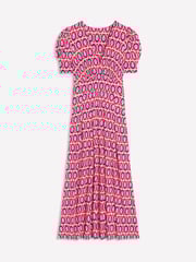 Boden Red Kristen Pleated Jersey Dress - Image 6 of 6