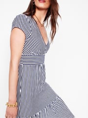Boden Blue Tiered Jersey Midi Dress - Image 2 of 5