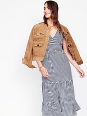 Boden Blue Tiered Jersey Midi Dress - Image 4 of 5