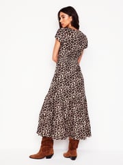 Boden Brown Tiered Jersey Midi Dress - Image 3 of 5