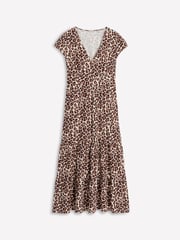 Boden Brown Tiered Jersey Midi Dress - Image 5 of 5