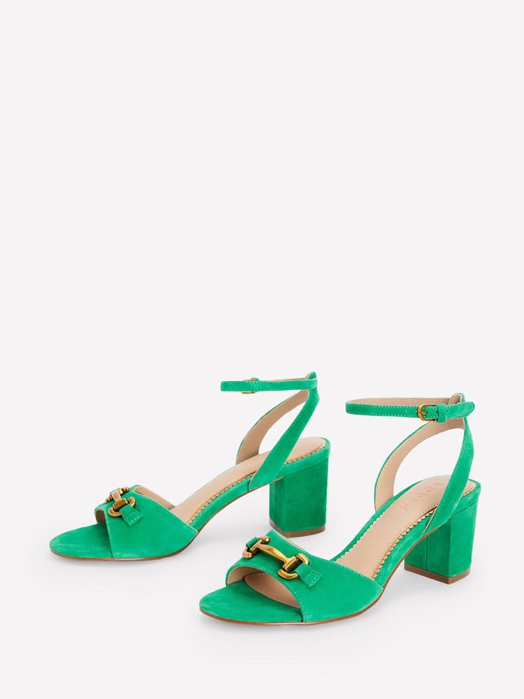 Boden Green Snaffle Block Heeled Sandals - Image 2 of 4