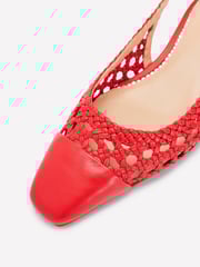 Boden Red Block Heel Slingback Shoes - Image 5 of 5