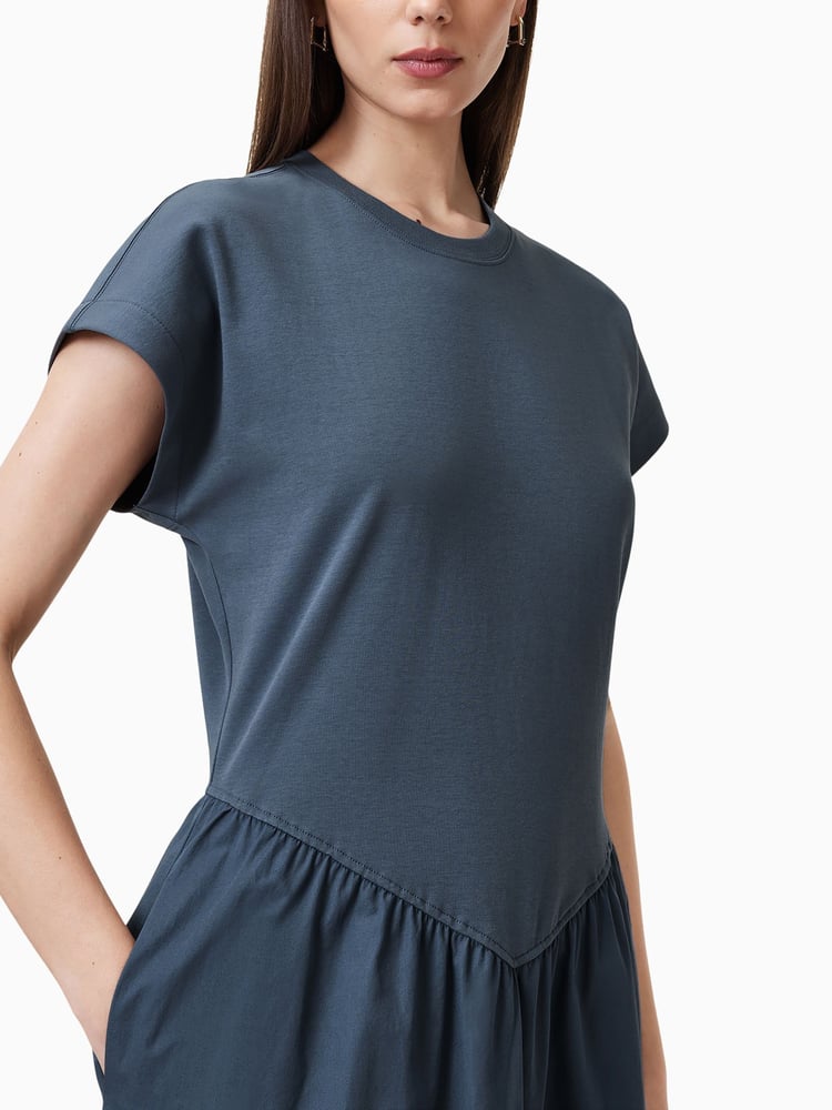 AllSaints Blue Frankie Dress - Image 2 of 7