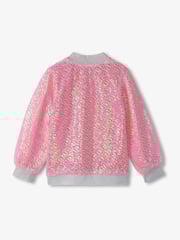 Hatley Pink Pearl Mermaid Sequins Bomber Jacket - Image 3 of 3