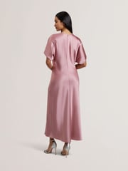 Ted Baker Pink Fianaa Slouch Sleeve Waisted Column Dress - Image 3 of 5