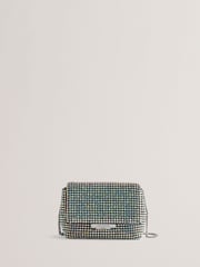 Ted Baker SILVER-COL Gliters-Crystal Mini Cross-Body Bag - Image 1 of 5