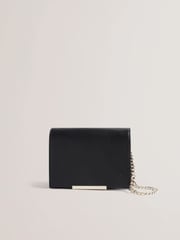 Ted Baker Black Rousen Bar Detail Leather Crossbody Bag - Image 1 of 4