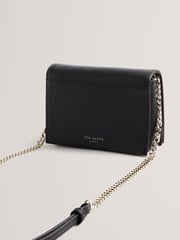 Ted Baker Black Rousen Bar Detail Leather Crossbody Bag - Image 2 of 4