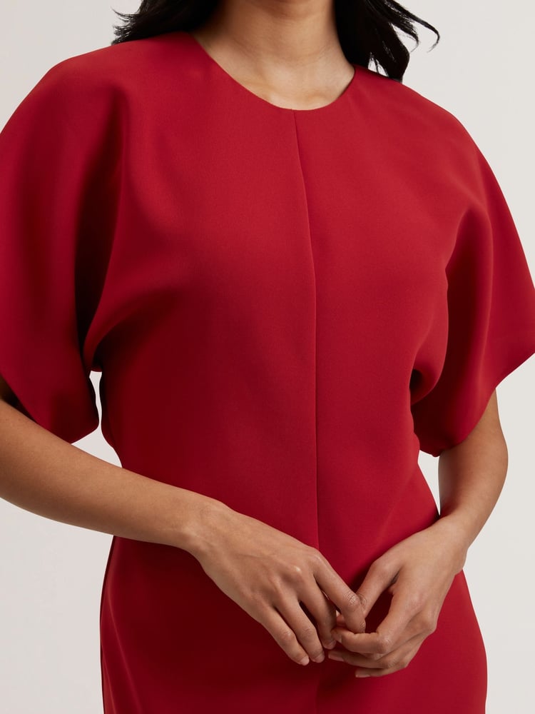 Ted Baker Red Carnil-Tailored Longline Dress - Image 2 of 5