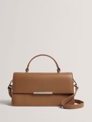 Ted Baker Brown Rosly-Bar Detail Elongated Top Handle Bag - Image 1 of 4