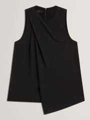 Ted Baker Black Icana Drape Detail Sleeveless Top - Image 4 of 5