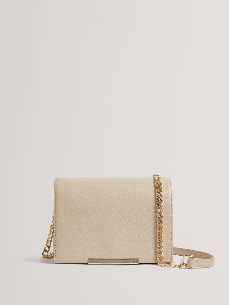 Ted Baker White Rousen Bar Detail Leather Crossbody Bag - Image 1 of 3
