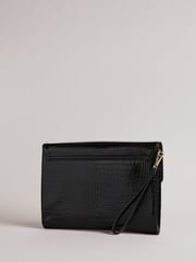 Ted Baker Black Crocey Croc Effect Envelope Pouch - Image 2 of 5