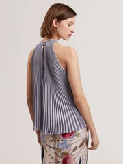 Ted Baker Purple Mamiia Super Pleated Sleeveless Top - Image 2 of 6