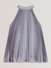 Ted Baker Purple Mamiia Super Pleated Sleeveless Top - Image 5 of 6