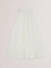 Ted Baker White Mamiia Super Pleated Sleeveless Top - Image 3 of 6