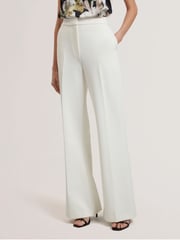 Ted Baker White Indriv-High Waisted Flare Trousers - Image 2 of 6
