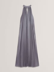 Ted Baker Purple Akala Pleated V-Neck Maxi Dress - Image 4 of 5
