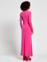 Daska Pink Chara Maxi Dress With Long Sleeves And Ruched Detail - Image 2 of 4