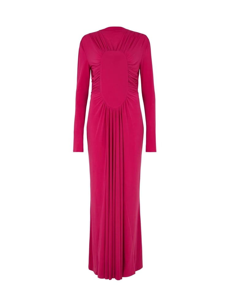 Daska Pink Chara Maxi Dress With Long Sleeves And Ruched Detail - Image 4 of 4