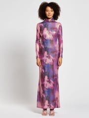 Daska Purple Araa Maxi Dress With Long Sleeves - Image 1 of 4