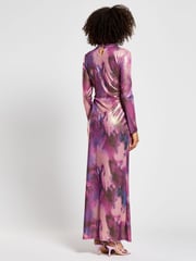 Daska Purple Araa Maxi Dress With Long Sleeves - Image 2 of 4