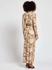 Daska Brown Scorpio Maxi Wrap Dress With Long Sleeves - Image 3 of 4
