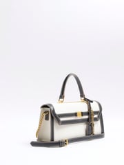 River Island Brown Mini Canvas 100% Cotton Cross-Body Tote Bag - Image 2 of 5
