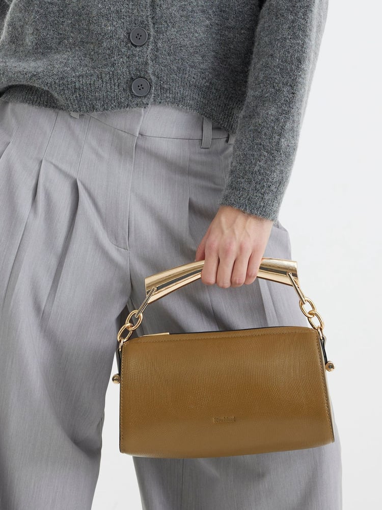 River Island Natural Metal Handle Cylinder Bag - Image 5 of 5