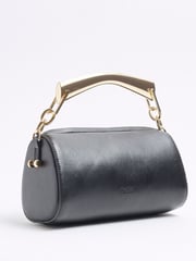 River Island Black Metal Handle Cylinder Bag - Image 2 of 6