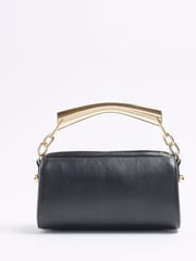 River Island Black Metal Handle Cylinder Bag - Image 3 of 6