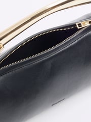 River Island Black Metal Handle Cylinder Bag - Image 5 of 6