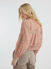 River Island Pink Lace Ruffle Top - Image 1 of 5