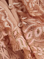 River Island Pink Lace Ruffle Top - Image 4 of 5