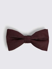 MOSS Red Black Silk Paisley Ready Bow Tie - Image 1 of 2