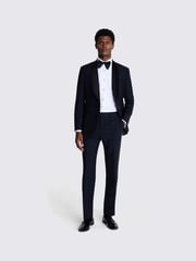 MOSS Black Regular Fit Shawl Lapel Tuxedo Jacket - Image 3 of 5