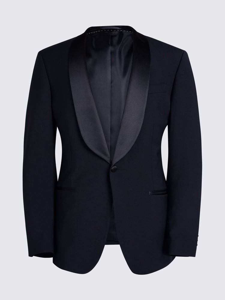 MOSS Black Regular Fit Shawl Lapel Tuxedo Jacket - Image 5 of 5